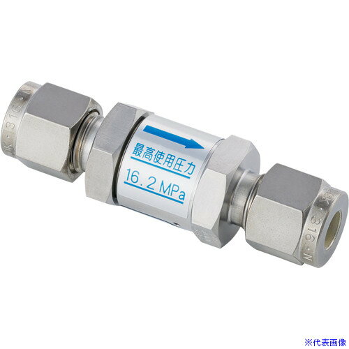 オレンジブック トラスコ中山　TRUSCOFujikin SUS鋼製ラインチャッキバルブ_16.2MPa_FUCL−915 〔品番:FUCL91512.70.023KA〕[ 注番:6542940]特長●コンパクト構造です。用途●高純度ガスライン、不活性ガスラインの逆流防止用。仕様●呼び径A：F900継手12.7mm●呼び径B：F900継手12.7mm●全長(mm)：78.5●最高許容圧力(MPa)：16.2●使用温度範囲(℃)：-10〜80●クラッキング圧力(kPa)：2.26仕様2●2圧縮リング式材質/仕上●ステンレス鋼製　　ボディ：SUS316●シートパッキン：カルレッツセット内容/付属品注意原産国（名称）日本JANコード本体質量170gオレンジブック トラスコ中山　TRUSCOFujikin SUS鋼製ラインチャッキバルブ_16.2MPa_FUCL−915 〔品番:FUCL91512.70.023KA〕[注番:6542940][本体質量：170g]《包装時基本サイズ：105×55×55》〔包装時質量：190g〕分類》工事・照明用品》管工機材》バルブ☆納期情報：オレンジブック掲載以外でメーカー直送品【法人限定＝会社名ご記入お願い致します。】