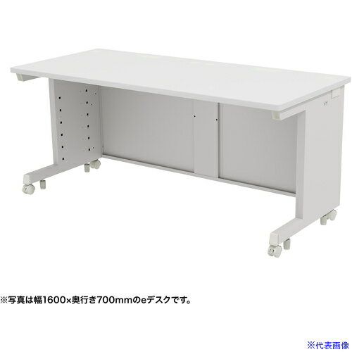 ■SANWA eデスク(ホワイト)W1600×D800×H700 EDSK16080W(6546332)[送料別途お見積り][法人限定][外直送]