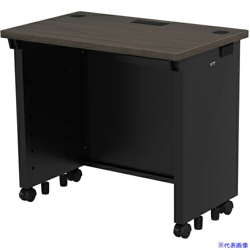 ■SANWA eデスク(濃い木目)W800×D500×H700 EDSK8050M(6549487)[法人限定][外直送元]