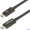 ■スターテック Thunderbolt 4ケーブル/50cm/4K8K/40Gbps/100W PD/USB-C/4 TB3 DP互換 TBLT4MM50CM(...
