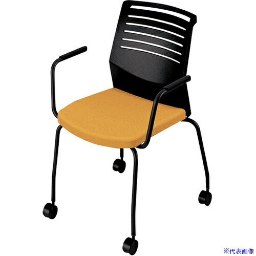 ■NAIKI ミーティングチェアー(肘付) E290型 オセディア osedia E291FCB1PYE(6565871)[送料別途お見積り][法人限定][掲外取寄]