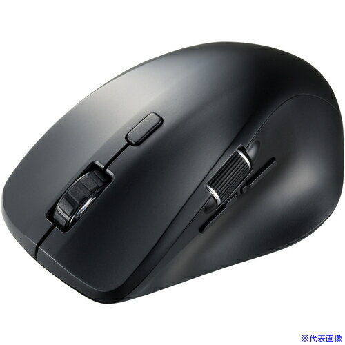 ■SANWA 静音Bluetoothマウス(サイドホイール付き・5ボタン) MABBS523BK(6571507)[法人限定][外直送元]