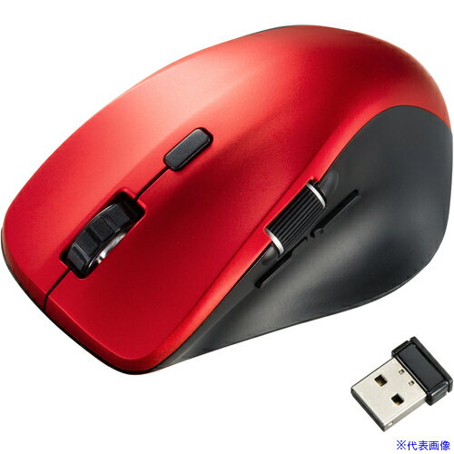 ■SANWA 静音ワイヤレスマウス(サイドホイール付き・5ボタン) MAWBS524R(6571514)[法人限定][外直送元]