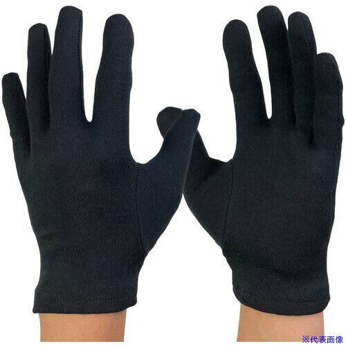 ■WINCESS 綿スムスマチ無し手袋 黒 LL (12双入) 1001TBKLL(6577012)[送料別途お見積り][法人限定][掲外取寄]