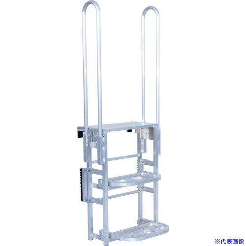 オレンジブック トラスコ中山　TRUSCOHARAX トラック用ステップ トラックステッパー 〔品番:TSW7750T〕[ 注番:6610508]特長●天板が広く手摺付きですから、昇降時に天板で体の向きが変えられ、常にはしご側を向き手摺につかまりながら昇降でき安全です用途●トラックの荷台への昇降時に使用してください仕様●最大使用質量(kg)：100●天板寸法(mm)：500×240●収納寸法(mm)：600×277×770●段数(段)：3●全長(mm)：1515●幅(mm)：770●フック有効幅(mm)：74●全長(m)：1.515仕様2●組立式●フック有効幅：7．4cm●天板あり（天板寸法：50×24cm）●ステップ幅：41cm●最大使用荷重：100kg●手すり付き●段数：3段材質/仕上●本体：アルミ合金セット内容/付属品注意●フック部の寸法を参照のうえトラックのアオリに取付け可能か確認してください原産国（名称）日本JANコード4939356403196本体質量8.6kgオレンジブック トラスコ中山　TRUSCOHARAX トラック用ステップ トラックステッパー 〔品番:TSW7750T〕[注番:6610508][本体質量：8.6kg]《包装時基本サイズ：1030×620×340》〔包装時質量：9kg〕分類》工事・照明用品》はしご・脚立》荷役用作業台☆納期情報：オレンジブック掲載以外でメーカー直送品【法人限定＝会社名ご記入お願い致します。】