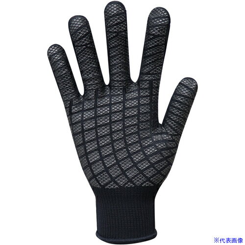 ■緑十字 すべり止め手袋 ブラック Sサイズ 242030(6624640)[送料別途お見積り][法人限定][掲外取寄]