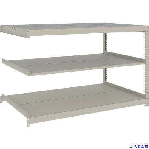 オレンジブック トラスコ中山　TRUSCOTRUSCO スチールラック 薄板ラック(棚板分割タイプ、耐荷重100Kg)1500×875×H900 3段連結 ネオグレー 〔品番:UL3593B〕[ 注番:6626578]特長●棚板厚さを中軽量棚用の35mmから22mmにして収納容積を5%増やしました。●支柱はM1.5中軽量棚と兼用ですので耐荷重が必要な段ではM1.5用の追加棚板セットが使えます。(中受けはそれぞれ専用のものをお使いください。)●棚板は1段につき2枚の分割式です。●ボルトレス仕様ですので組み立てが簡単です。仕様●間口(mm)：1500●奥行(mm)：875●高さ(mm)：905●有効間口(mm)：1416●色：ネオグレー●棚段数(段)：3●均等積載量(kg/段)：100●棚板調整ピッチ(mm)：25●棚板分割枚数(枚)：2仕様2●棚板厚さ:22mm材質/仕上●本体:スチール（粉体塗装）●ベース:ポリプロピレン（再生材100％使用）セット内容/付属品注意●集中荷重になりますと耐荷重能力は半減します。●必ず均等に荷重を分布させてご使用ください。●連結型のみではご使用できません。原産国（名称）日本JANコード本体質量45.8kgオレンジブック トラスコ中山　TRUSCOTRUSCO スチールラック 薄板ラック(棚板分割タイプ、耐荷重100Kg)1500×875×H900 3段連結 ネオグレー 〔品番:UL3593B〕[注番:6626578][本体質量：45.8kg]分類》物流・保管用品》物品棚》軽量棚（50〜120kg）☆納期情報：仕入れ先通常在庫品 (欠品の場合有り)
