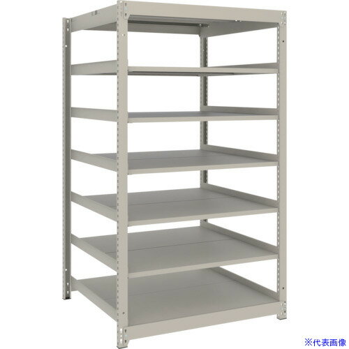 ■TRUSCO スチールラック 薄板ラック(棚板分割タイプ、耐荷重100Kg)1200×875×H1500 ...