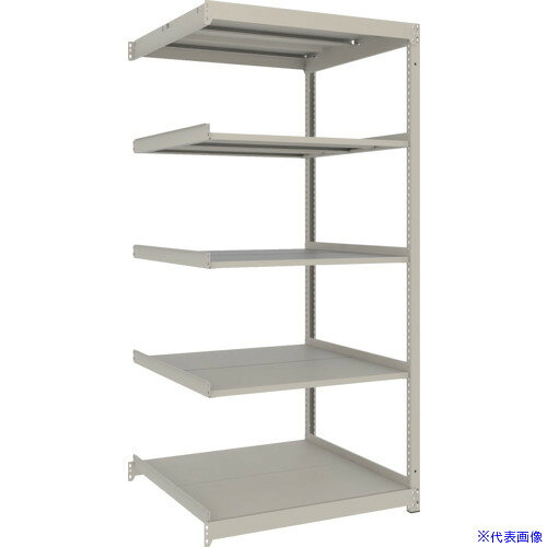 オレンジブック トラスコ中山　TRUSCOTRUSCO スチールラック 薄板ラック(棚板分割タイプ、耐荷重100Kg)1200×595×H1800 5段連結 ネオグレー 〔品番:UL6465B〕[ 注番:6634512]特長●棚板厚さを中軽量棚用の35mmから22mmにして収納容積を5%増やしました。●支柱はM1.5中軽量棚と兼用ですので耐荷重が必要な段ではM1.5用の追加棚板セットが使えます。(中受けはそれぞれ専用のものをお使いください。)●棚板は1段につき2枚の分割式です。●ボルトレス仕様ですので組み立てが簡単です。仕様●間口(mm)：1200●奥行(mm)：595●高さ(mm)：1805●有効間口(mm)：1116●色：ネオグレー●棚段数(段)：5●均等積載量(kg/段)：100●棚板調整ピッチ(mm)：25●棚板分割枚数(枚)：2仕様2●棚板厚さ:22mm材質/仕上●本体:スチール（粉体塗装）●ベース:ポリプロピレン（再生材100％使用）セット内容/付属品注意●集中荷重になりますと耐荷重能力は半減します。●必ず均等に荷重を分布させてご使用ください。●連結型のみではご使用できません。原産国（名称）日本JANコード本体質量46.8kgオレンジブック トラスコ中山　TRUSCOTRUSCO スチールラック 薄板ラック(棚板分割タイプ、耐荷重100Kg)1200×595×H1800 5段連結 ネオグレー 〔品番:UL6465B〕[注番:6634512][本体質量：46.8kg]分類》物流・保管用品》物品棚》軽量棚（50〜120kg）☆納期情報：仕入れ先通常在庫品 (欠品の場合有り)