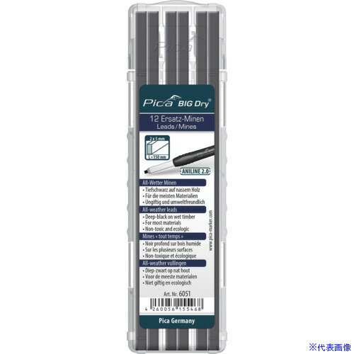 ■ピカマーカー 全天候型替え芯 12本入り 黒 6051(6664618)
