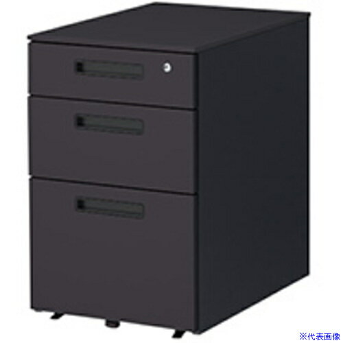 ■NAIKI ワゴン(3段) ワゴン(3段)/天板：ブラック 本体：ブラック/W395×D580×H611 TRH046XCKBB(6667933)[送料別途お見積り][法人限定][..