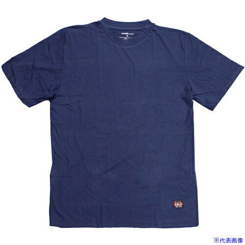 ■日光物産 防炎クルーネック半袖シャツ AXHT21005L(6791603)[送料別途お見積り][法人限定][掲外取寄]