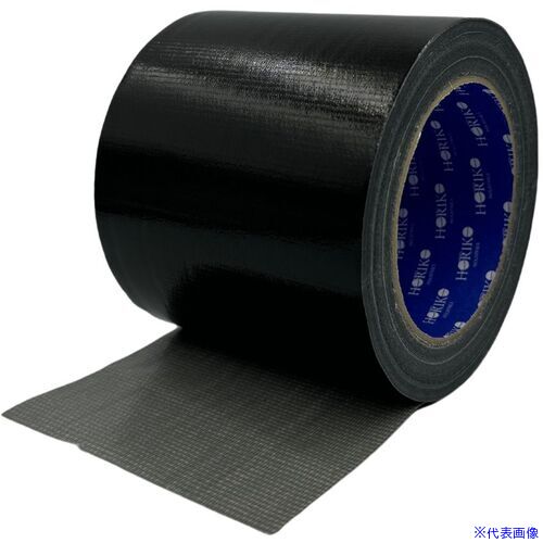 ■ホリコー 布テープ カラー 黒 100mm×25m NT007100BK(6796385)×18[送料別途お見積り][法人限定][掲外取..