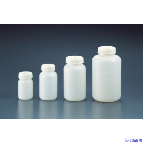 ■サンプラ 帯電防止PEボトル広口 2000ml(30本入り) 25008C(6799307)[送料別途お見積り][法人限定][掲外..