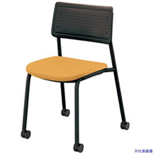 ■NAIKI ミーティングチェアー(肘無) E490型 E490FCB1PYE(6808526)[送料別途お見積り][法人限定][掲外取..