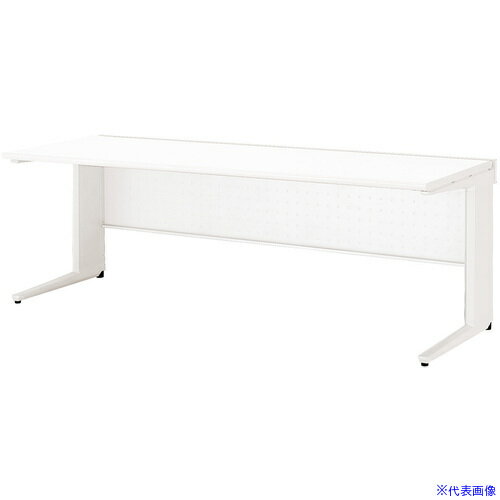 ■NAIKI 平デスク(ロングタイプ) トリアス TR型/天板:ホワイト 本体:クリアーホワイト/W2000×D700×H720 TRH207FMWH(6808672)[送料別途お見積り][法人限定][外直送]