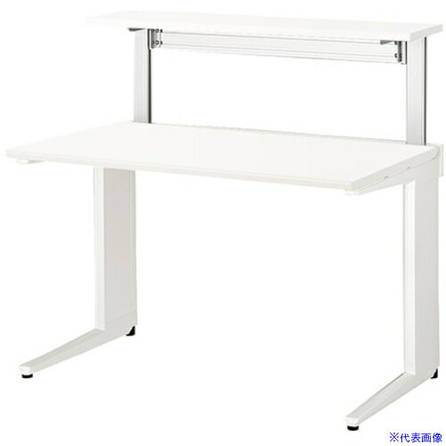 ■NAIKI 平デスク(机上テーブル付) トリアス TR型/天板:ホワイト 本体:クリアーホワイト/W1200×D700×H1096 (天板面:H720) TRH127FMTWH(6813251)[送料別途お見積り][法人限定][外直送]