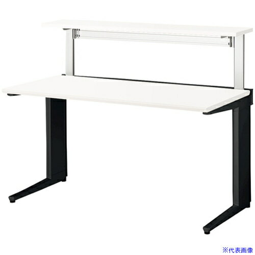其它 - ■NAIKI 平デスク(机上テーブル付) トリアス TR型/天板:ホワイト 本体:ブラック/W1400×D700×H1096 (天板面:H720) TRH147FMTBH(6813253)[送料別途お見積り][法人限定][外直送]