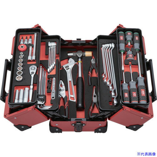 ■KTC 工具セット(両開きメタルケースタイプ)[56点] SK3562WZR(6829003)