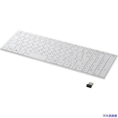 ■バッファロー 2.4GHz無線 コンパクトキーボード ホワイト BSKBW330WH(6841069)[送料別途見積り][法人・事業所限定][掲外取寄]