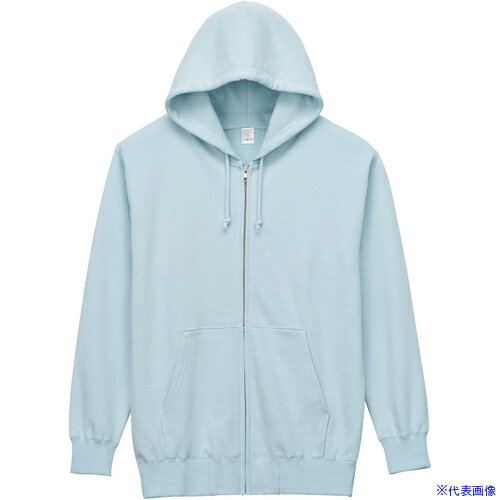 ■LIFEMAX 10オンスフードジップパーカ(裏パイル) ソフトブルー M MS213436M(6847516)[送料別途お見積り][法人限定][外直送]