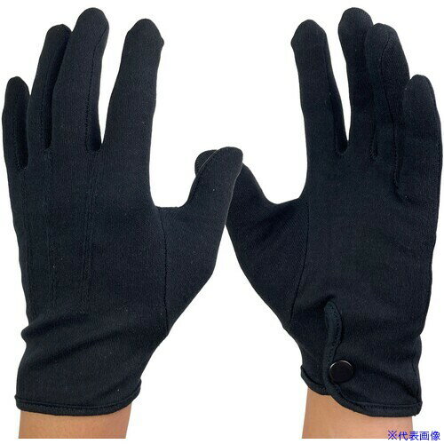 ■ウインセス 礼装用手袋 黒 綿 ホック付き L (12双入) 1005BKL12P(6864433)[送料別途見積り][法人・事業所限定][掲外取寄]