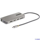 ■StarTech ドッキングステーション/USB−C/3画面/4K HDMI & DP/100W PD/USBハブ/LAN/SD&mSD 154B...