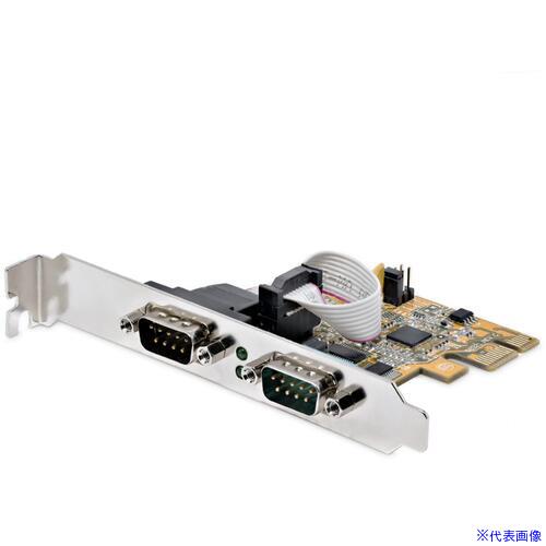 ■StarTech RS232Cシリアルアダプターカード/PCI Express/2ポート/16C1050 UART/Win&Linux 21050PCSERIALLP(6907905)[法人限定][外直送元]