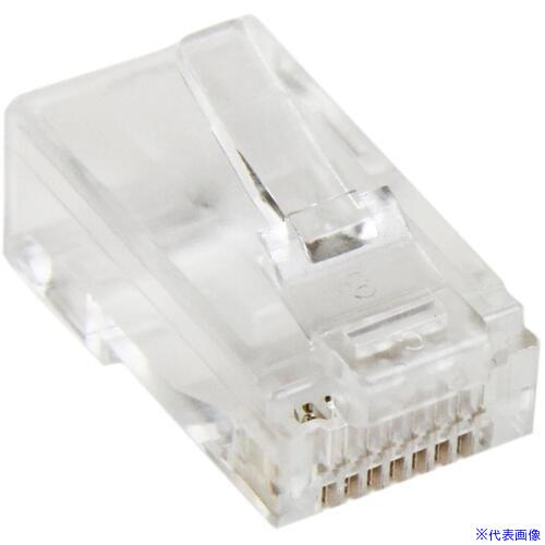 ■StarTech RJ45モジュラープラグ/50個入り/CAT5e対応/LANケーブル終端用/ソリッドワイヤー(単線)対応 CRJ45SOL50PK(6909395)[法人限定][外直送元]