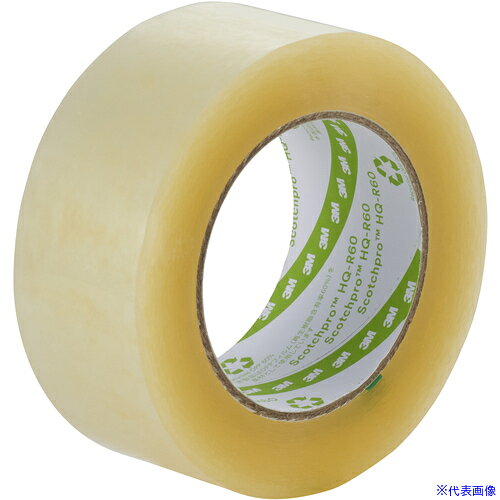 ■3M Scotchpro(TM) 再生樹脂含有率60%基材 OPP包装用粘着テープ 372HQ−R60 36mmX100m 372HQR6036X100T(6910593)×60[送料別途お見積り][法人限定][掲外取寄]