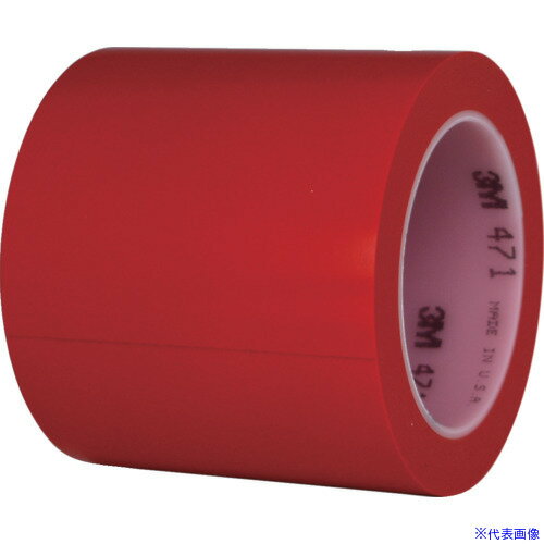 ■3M 高機能ラインテープ 471 RED 100mm×32m 471RED100X321P(6922873)
