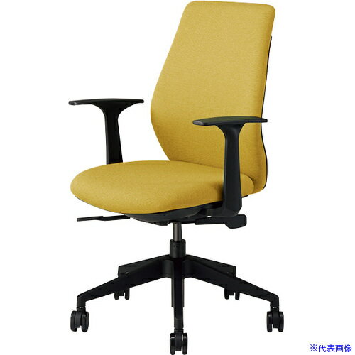 Other - ■NAIKI ワークチェアー(肘付) NCE型/イエロー/肘付 NCE513FPYE(6931470)[送料別途お見積り][法人限定][掲外取寄]