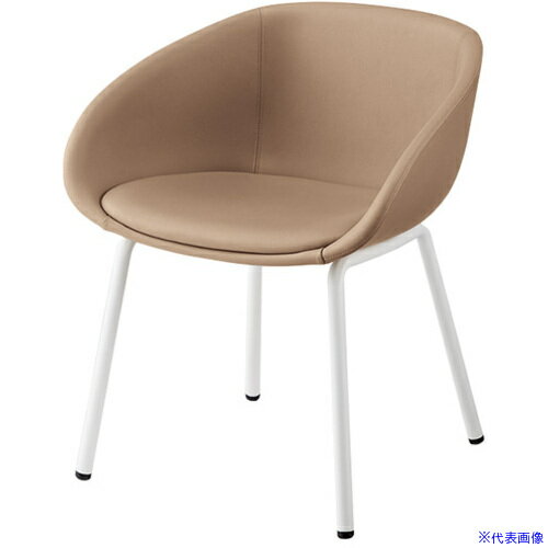 ■NAIKI ミーティングチェアー(4本脚 ラポ E440型/背・座：モカベージュ E440VSHMBE(6932308)[送料別途..