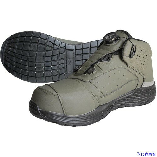 ■富士手袋 作業靴 66—46 くるぶしガードダイヤル安全スニーカー 6646OLIVE27.0(6937132)[送料別途お見..