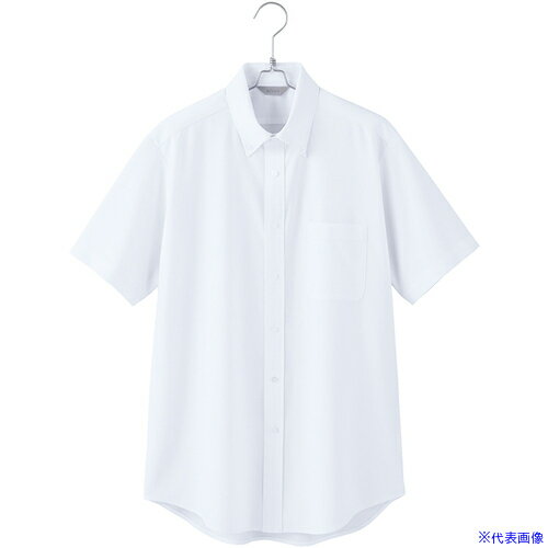 ■ピエ メンズ半袖ボタンダウンシャツAZ634060 ホワイト M AZ634060001M(6954875)[送料別途お見積り][法人限定][掲外取寄]