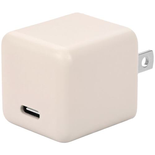 ■MOTTERU 軽量&コンパクト PD30W USB−CポートAC充電器 急速充電対応 アーモンドミルク MOTACPD30AM(695..