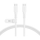 ■MOTTERU 編み込みケーブル 急速充電 データ転送対応 USB-C to USB-C 1m エアリーホワイト 2年保証 MOTNLCC100WH(6956...