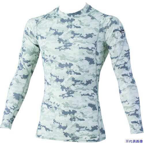 ■XEBEC 長袖コンプレッション6690−222−S 迷彩シルバーグレー 6690222S(6964120)[送料別途お見積り][法..