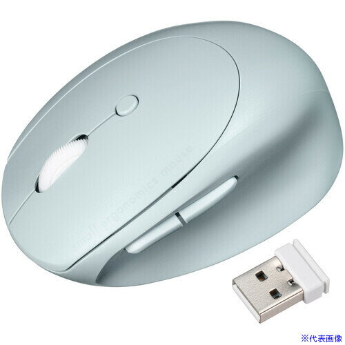 ■SANWA 静音ワイヤレス コンボ 小型エルゴノミクスマウス(充電式・5ボタン) MAEWBBS522BL(6965589)[法人限定][外直送元]