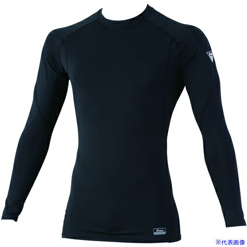 ■XEBEC 長袖コンプレッション6690−90−3L クロ 6690903L(6967247)[送料別途お見積り][法人限定][掲外取寄]