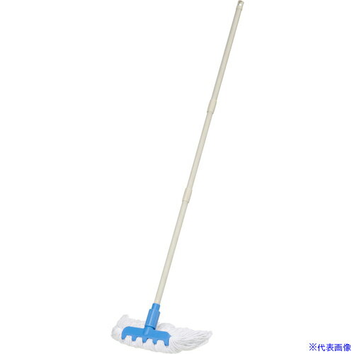 ■テラモト FFシャーク水拭きモップ ブルー CL8300803(6968096)[送料別途お見積り][法人限定][掲外取寄]
