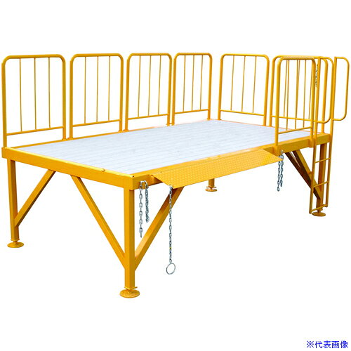 オレンジブック トラスコ中山　TRUSCOサンキン バンステージツー 〔品番:SVS0420〕[ 注番:6980115]特長●狭い敷地内でも作業できます。●導入コストを低く抑えれます。●スピーディーにバンニング出来ます。用途●専用のプラットホームが無くても、狭い敷地内でバンニング作業が出来ます。●高いハシゴと階段付きの為、安全に作業できます。●コンテナへのセットはフォークリフトで出来ます。仕様●全幅(mm)：2215●全長(mm)：4000●全高(mm)：1270幅2215mm×奥行4000mm×高さ1200〜1350mm仕様2材質/仕上●スチールセット内容/付属品注意●設置時は荷重2000kg以上のフォークリフトをご利用ください。●フォークリフトは乗ることは出来ません。●ハンドリフト専用です。●車上渡しとなります。原産国（名称）日本JANコード本体質量840kgオレンジブック トラスコ中山　TRUSCOサンキン バンステージツー 〔品番:SVS0420〕[注番:6980115][本体質量：840kg]分類》搬送機器》リフター・ハンドパレットトラック》フォークリフト☆納期情報：オレンジブック掲載以外でメーカー直送品【法人限定＝会社名ご記入お願い致します。】