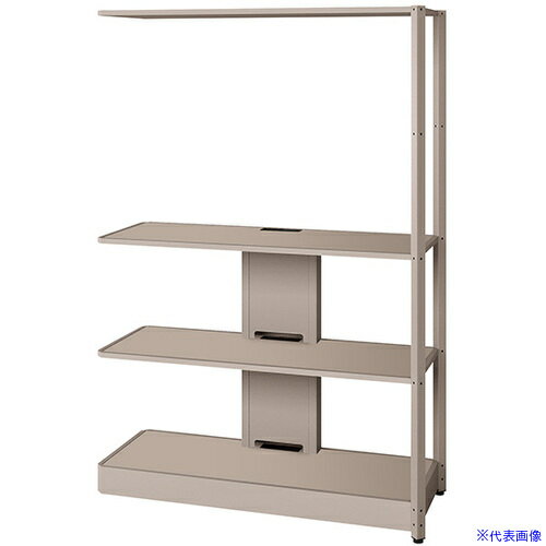 ■NAIKI シェルフラック(モニターユニット メレム MU型/天板：サテンアッシュトープ 本体：サテンアッシュトープ/W1225×H1813 MU1218RMHSTST(6983292)[送料別途お見積り][法人限定][掲外取寄]