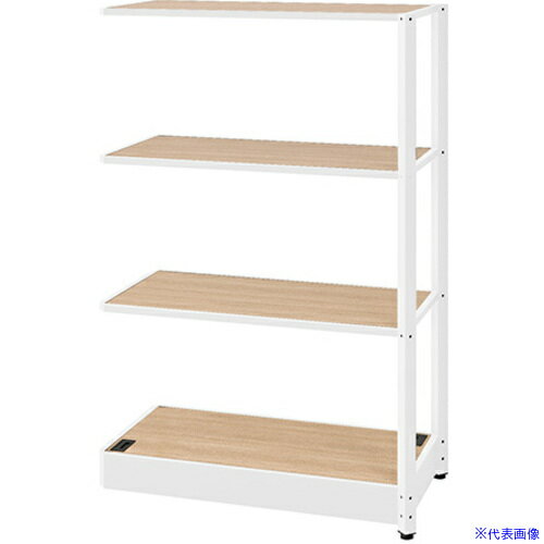 Western Furniture - ■NAIKI シェルフラック(連結型) メレム MU型/天板：サンドオーク 本体：サテンホワイト/W925×H1393 MU0914RSWSO(6983385)[送料別途お見積り][法人限定][掲外取寄]