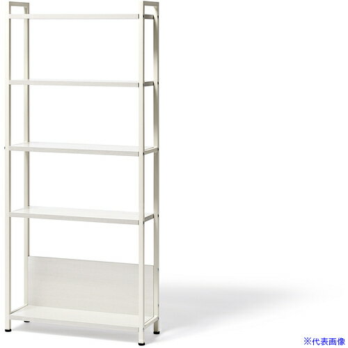 ■IRIS 207142 ウッドスリムラック ホワイト WSR523W(6995321)[送料別途お見積り][法人限定][掲外取寄]