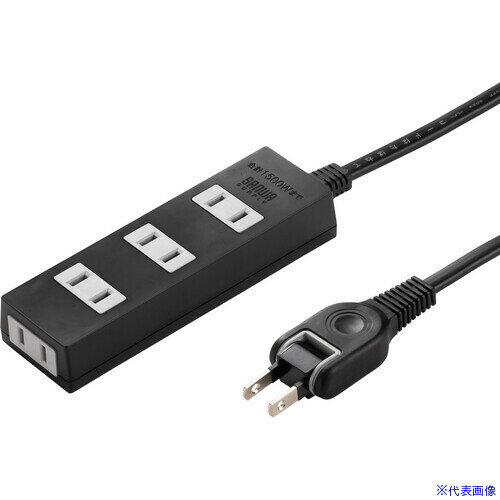 ■SANWA 火災予防タップ ブラック 4個