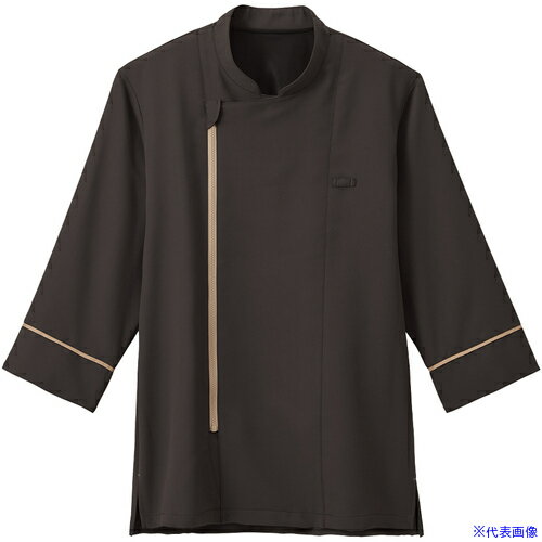 ■サンペックス 七分袖 飲食店 ユニフォーム ショップコート ホール キッチン ブラウン L DP1000C3L(700..