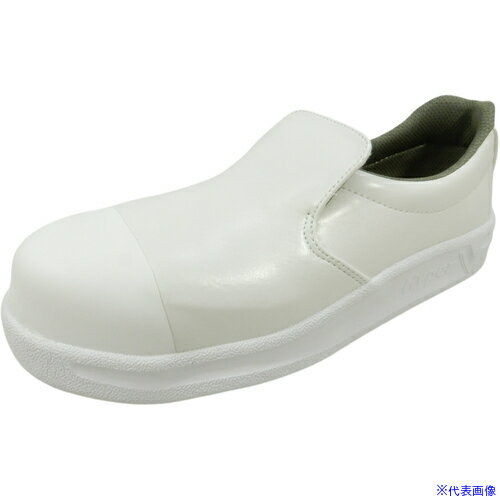 ■日進 先芯入り厨房シューズ DSV−7100 白 23.0cm DSV7100W23.0(7001080)[送料別途お見積り][法人限定][..