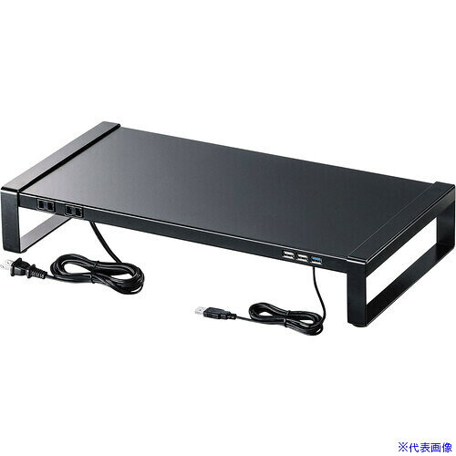 オレンジブック トラスコ中山　TRUSCOSANWA 電源タップ+USBハブ付き机上ラック(W500) 〔品番:MRLC204BKN〕[ 注番:7002545]特長●液晶ディスプレイの位置を上げて目線を高くすることで、姿勢を良くしディスプレイ全体を見やすくすることができます。●棚板前部の左側に電源タップを2個、右側にUSBハブがあります。●スマートフォンとパソコンの通信に便利です。●USBハブは、USB 5Gbps×1ポート＋USB 2.0×2ポートを搭載しています。●※電気用品安全法（PSE）技術基準適合品です。仕様●間口(mm)：500●奥行(mm)：257●高さ(mm)：89●色：ブラック●耐荷重(kg)：15仕様2●出荷形態：組立出荷●＜電源仕様＞コード長：1.8m、差込口：2P 2個口、プラグ仕様：2P、定格容量：15A 125V（1500Wまで）●＜USBハブ仕様＞インターフェース規格：USB仕様 Ver.3.2 Gen1、電源：バスパワー、供給電流：700mA（全ポート合計）、ケーブル長：1m材質/仕上●スチール（エポキシ樹脂粉体塗装）セット内容/付属品注意●※接続する機器の消費電流が本製品の供給電流を超える場合、バスパワーで正常に動作しない場合があります。原産国（名称）台湾JANコード4969887194751本体質量2640gオレンジブック トラスコ中山　TRUSCOSANWA 電源タップ+USBハブ付き机上ラック(W500) 〔品番:MRLC204BKN〕[注番:7002545][本体質量：2640g]分類》オフィス・住設用品》オフィス家具》パソコンラック☆納期情報：オレンジブック掲載以外でメーカー直送品（送料元払い）【法人限定＝会社名ご記入お願い致します。】※北海道・沖縄・離島は運賃別途商品も含む