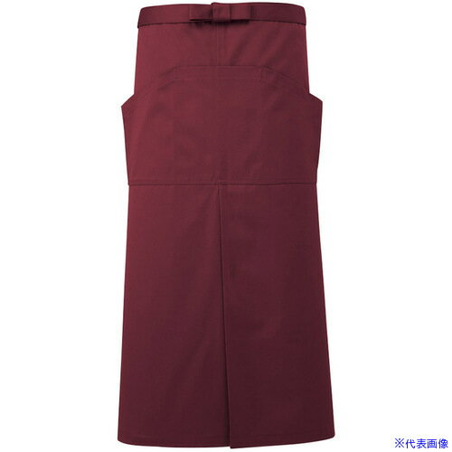 ■サンペックス 腰エプロン ロング丈 飲食店 カフェ 作業用 ボルドー M BA1531M(7003566)[送料別途お見..
